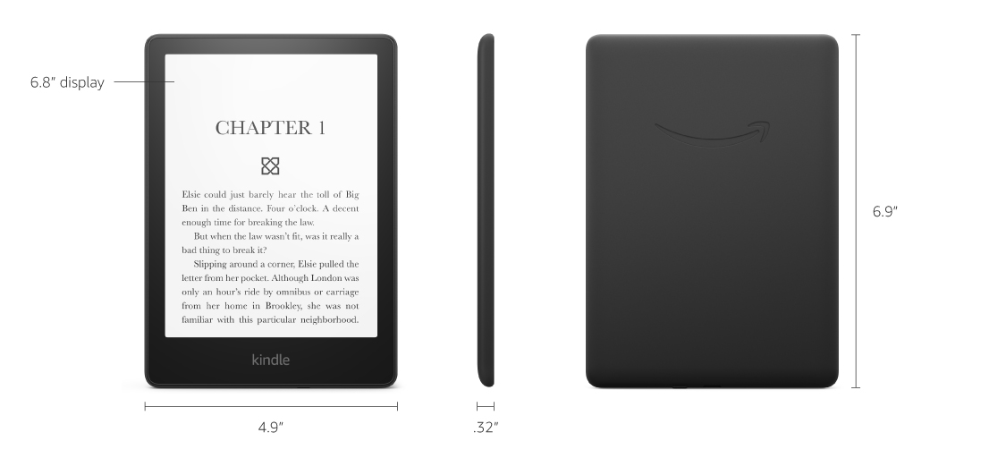 Kindle Paperwhite (16 GB) – Now with a 6.8″ display and adjustable